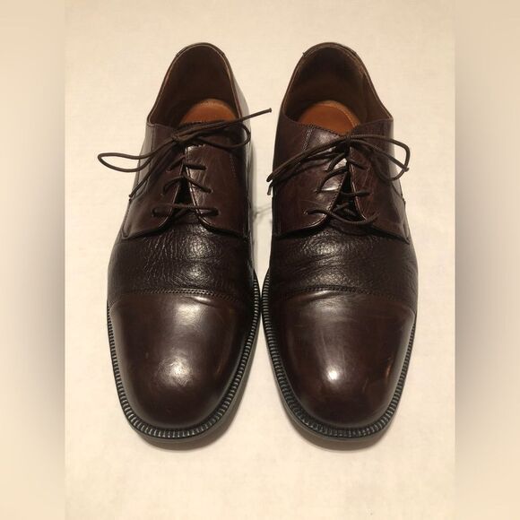 BOSTONIAN Florentine Marco Size 11.5M Leather Toe Caps Oxfords Burgundy main image 6
